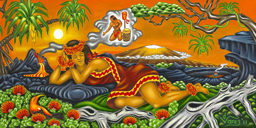 129 Pele Dreaming by Hawaiʻi Artist Dietrich Varez – Dietrich