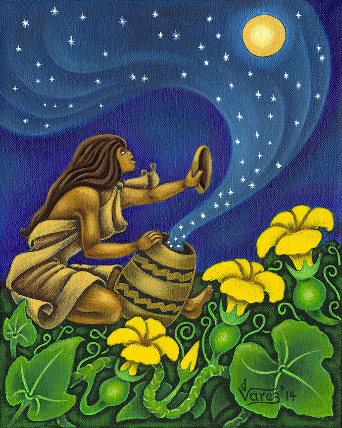 180 Hina with ʻIpu Pawehe by Hawaiʻi Artist Dietrich Varez