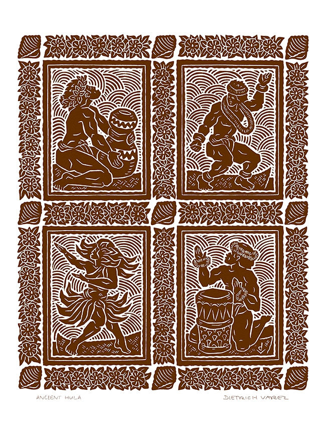 L117 Ancient Hula by Hawaiʻi Artist Dietrich Varez – Dietrich