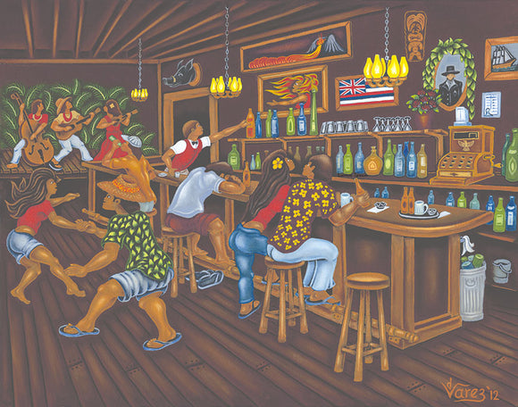 Volcano House Bar by Hawaiʻi Artist Dietrich Varez