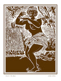 A14-L HULA I KA HALE (Hula at the House) by Hawaiʻi Artist Linda Varez