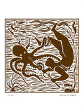 A16 - ’Ō HEʻE (Octopus Spearing) by Hawaiʻi Artist Dietrich Varez