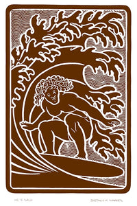 MA20 - HEʻE NALU (Surfing) by Hawaiʻi Artist Dietrich Varez