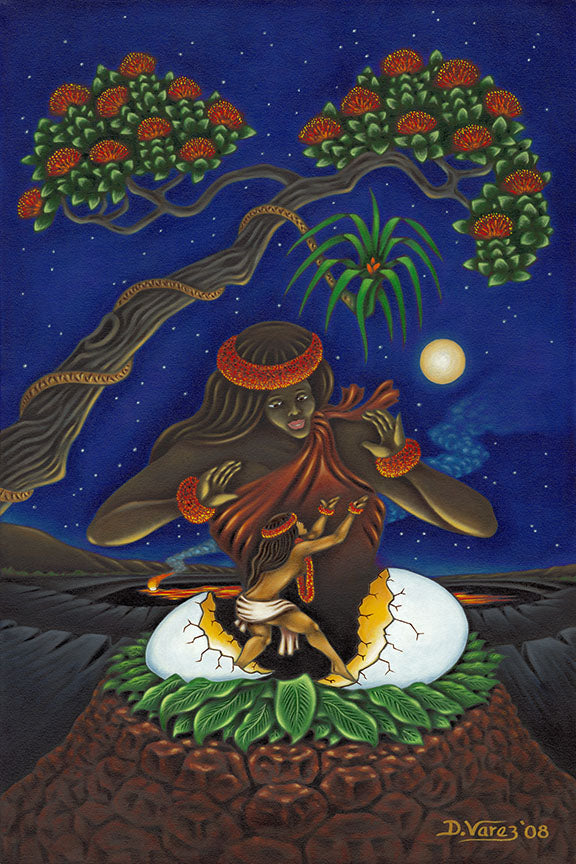 104 Birth of Hiʻiaka by Hawaiʻi Artist Dietrich Varez