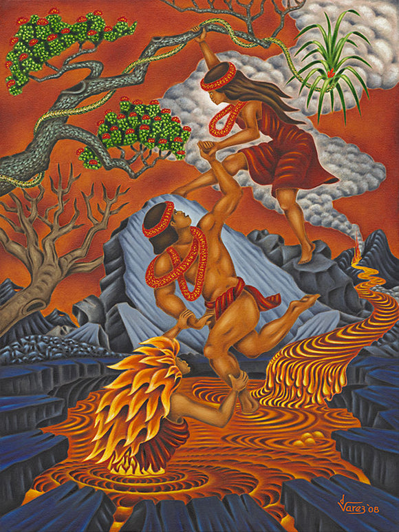 105 The Conflagration of Lohi'au by Hawaii Artist Dietrich Varez