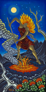 108 Pele Stirring the Fire by Hawaii Artist Dietrich Varez