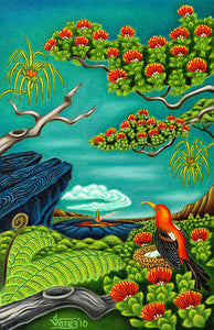 118 'I'iwi Nest by Hawaii Artist Dietrich Varez