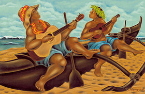 13 Canoe Serenaders by Hawaii Artist Dietrich Varez