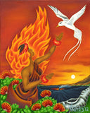 147 Pele with Tropicbird by Hawaii Artist Dietrich Varez