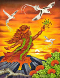 155 Pele Offers 'Ohelo Berries to Tropicbirds by Hawaii Artist Dietrich Varez