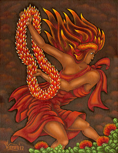 158 Pele and her Lei of Fire by Hawaii Artist Dietrich Varez