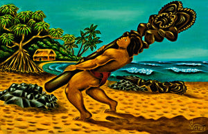 18 Maui Overturning the Kia by Hawaii Artist Dietrich Varez