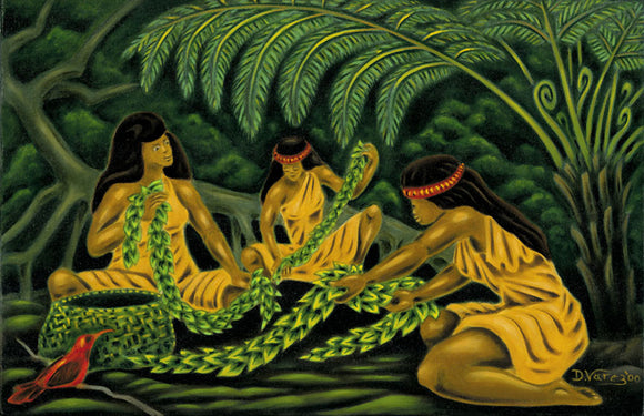 28 Maile Sisters by Hawaii Artist Dietrich Varez