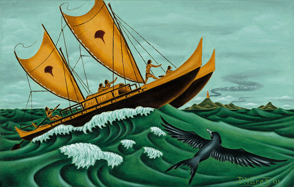 29 Voyaging Canoe by Hawaii Artist Dietrich Varez