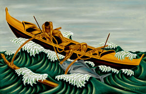 30 Fishing Canoe by Hawaii Artist Dietrich Varez