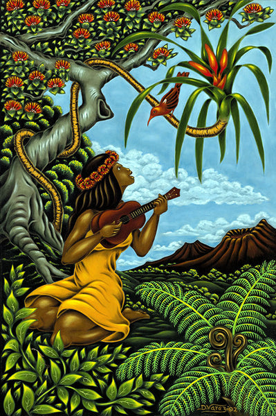 44 Ukulele Girl by Hawaiʻi Artist Dietrich Varez – Dietrich Varez