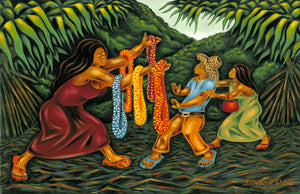 6 The Lei Seller by Hawaii Artist Dietrich Varez
