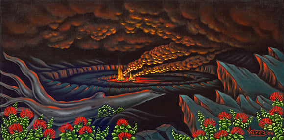 73 Volcano Night by Hawaii Artist Dietrich Varez