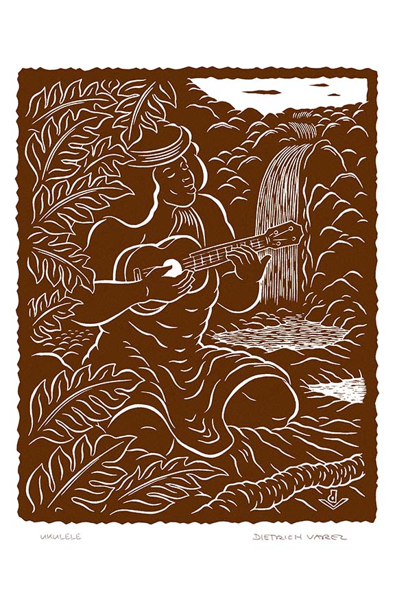 M35 Ukulele by Hawaii Artist Dietrich Varez