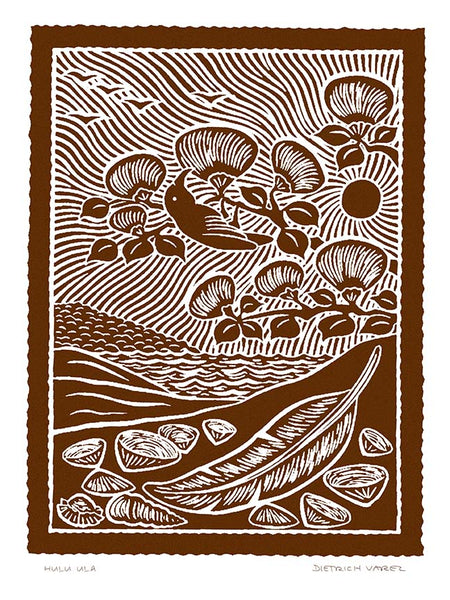【額装付き】HULA Dietrich Varez 2006 ハワイ アート P10 Hula Ula by Hawaiʻi Artist Dietrich Varez – Dietrich Varez